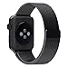 Apple Watch Band, BRG Fully Magnetic Closure Clasp Mesh Loop Milanese Stainless Steel iWatch Band Replacement Bracelet Strap for Apple Watch Series 1 Series 2 Sport & Edition 38mm - Black
