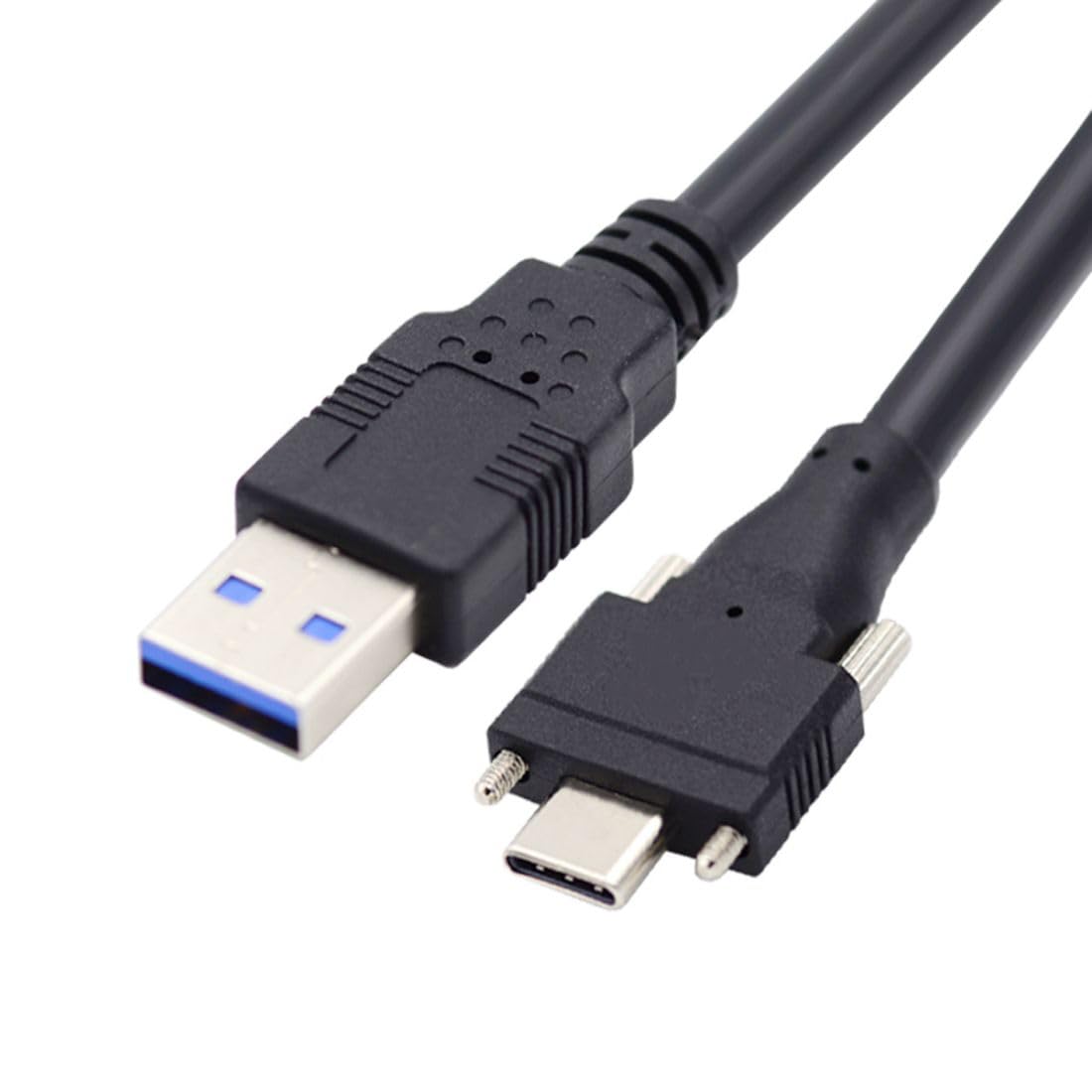 CY USB Panel Mount Cable USB C to USB Data Cable USB 3.1 Type-C Dual Screw Locking to Standard USB3.0 Data Cable