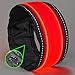 LED Slap Bracelet - Glow BAND by GlowHERO - Sweat Proof - Ultra Bright - High Visibility Safety Wristband - Replaceable Battery - Reflective Stitching - Fits Women, Men & Kids (Neon Red)