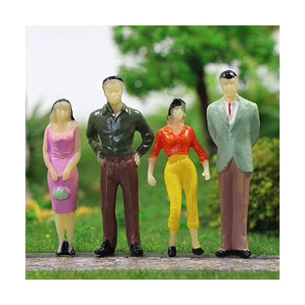 Evemodel P50 Modelbahn Architectural 1:50 Bemalte Figuren Spur 0 Sitzende und stehende Personen für Miniaturszenen… – Bild 5