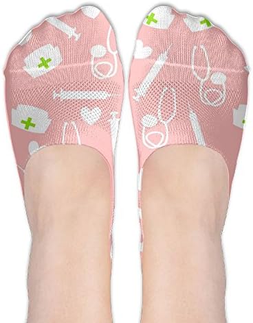 Medical Design Novelty Compression No-show Socks For Men Elasticity Cute Cartoon Patterned Thin Low Cut Socks