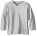French Toast Boys' Big Long Sleeve V-Neck Tee, Heather Gray, L (10/12)