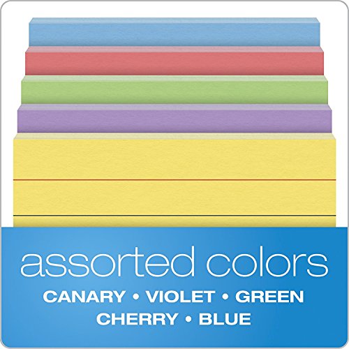 Oxford Mini Index Cards, 3" x 2.5", Ruled, Assorted Colors, 200 Per Pack (10010EE) (4)