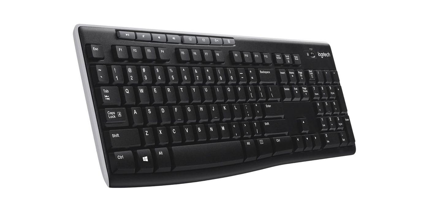Logitech K270 Wireless Keyboard for Windows, QWERTY Pan Nordic Layout - Black
