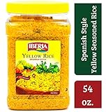 Iberia Yellow Rice, 54 oz, 3.4 lb., Spanish Style Yellow Rice, No MSG, Seasoned and Ready to Cook Yellow Rice.