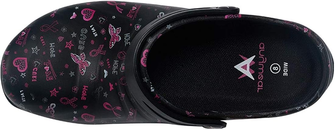Anywear Zone Injected Clog with Backstrap, 8, Love Hope Cure: Shoes