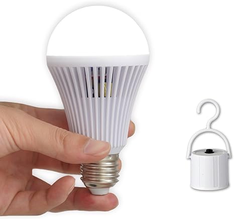 raintick led luz lampara foco de emergencia para tormenta corte de energia bateria recargable incorporada y portalamparas gancho para camping