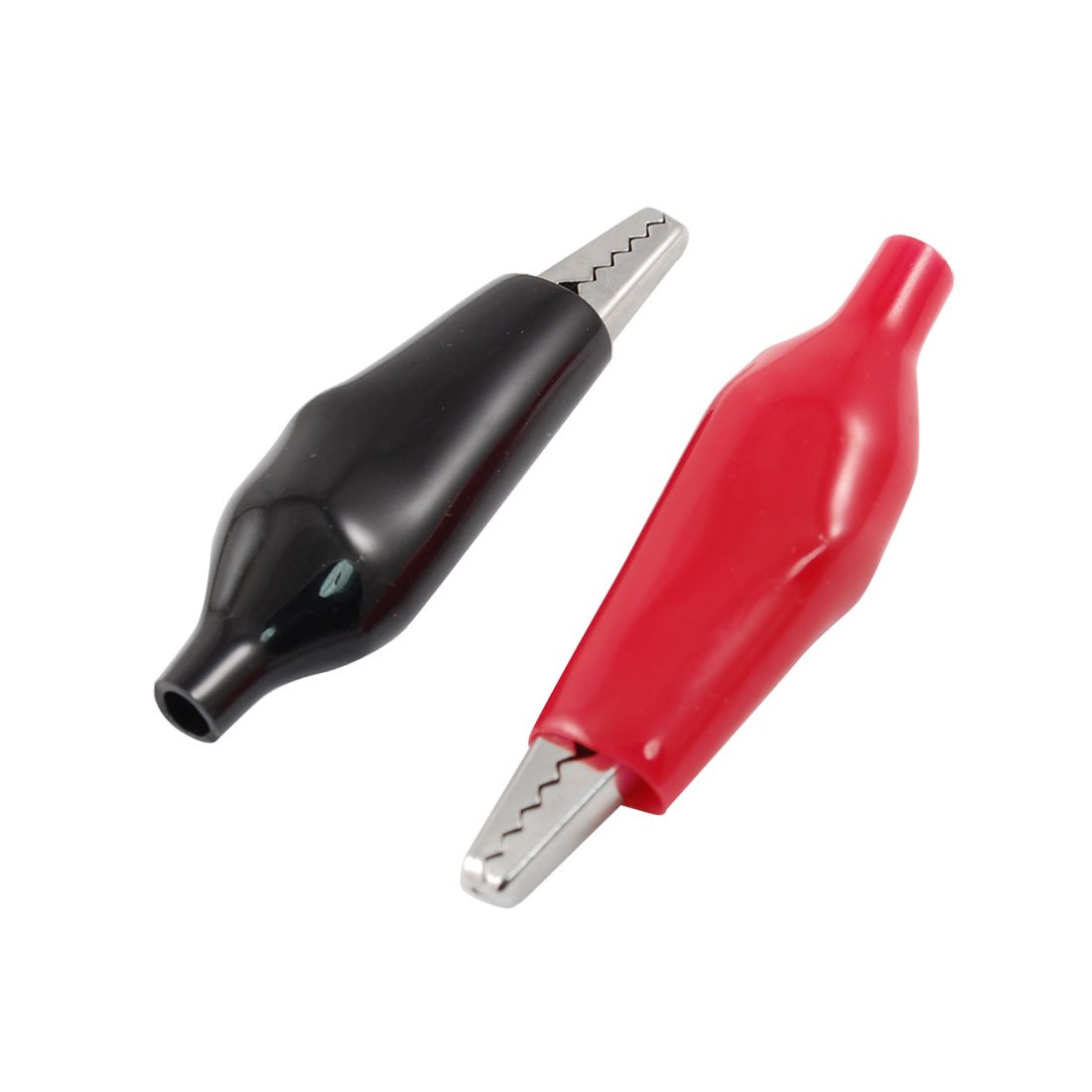 sourcing map 5 Pairs Insulated Electrical Alligator Clips Large-sized Black Red Clamps for Test Clamp