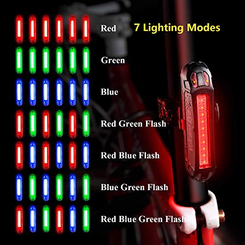 Volcano Eye Bike Tail Light (2 Packs), USB Rechargeable LED Bicycle Rear Light, Ultra Bright