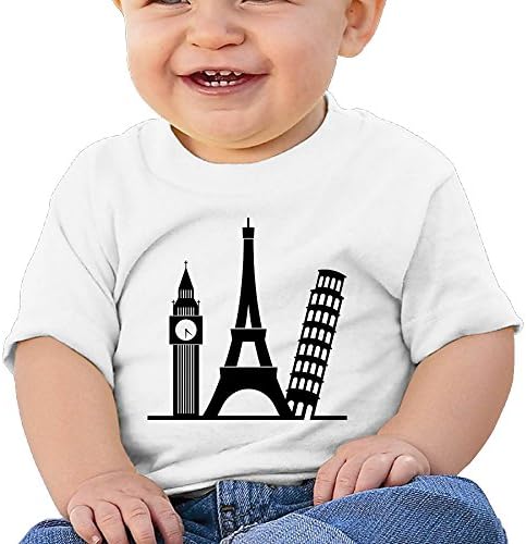 Baby's Cool Europe - Big Ben Eiffel Tower Tower Of Pisa Great 2016 Newborn Clothes White