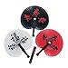 Kicko Chinese Fan with Chinese Characters 10.25 Inches - 12 Pieces - Assorted Colors Paper Fans with Plastic Handle - for Kids Party Favors, Bag Stuffers, Fun, Toy, Prize