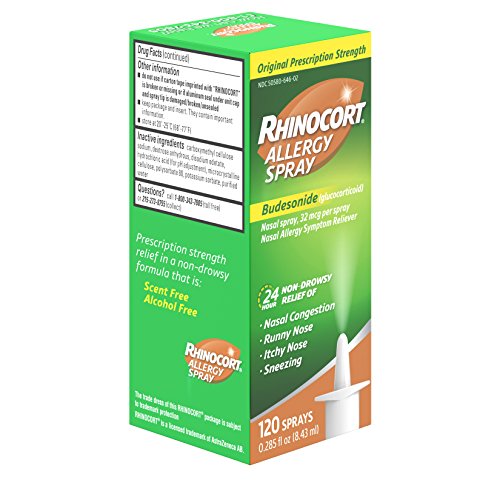 Rhinocort Allergy Nasal Spray With Budesonide Allergy Medicine, Non