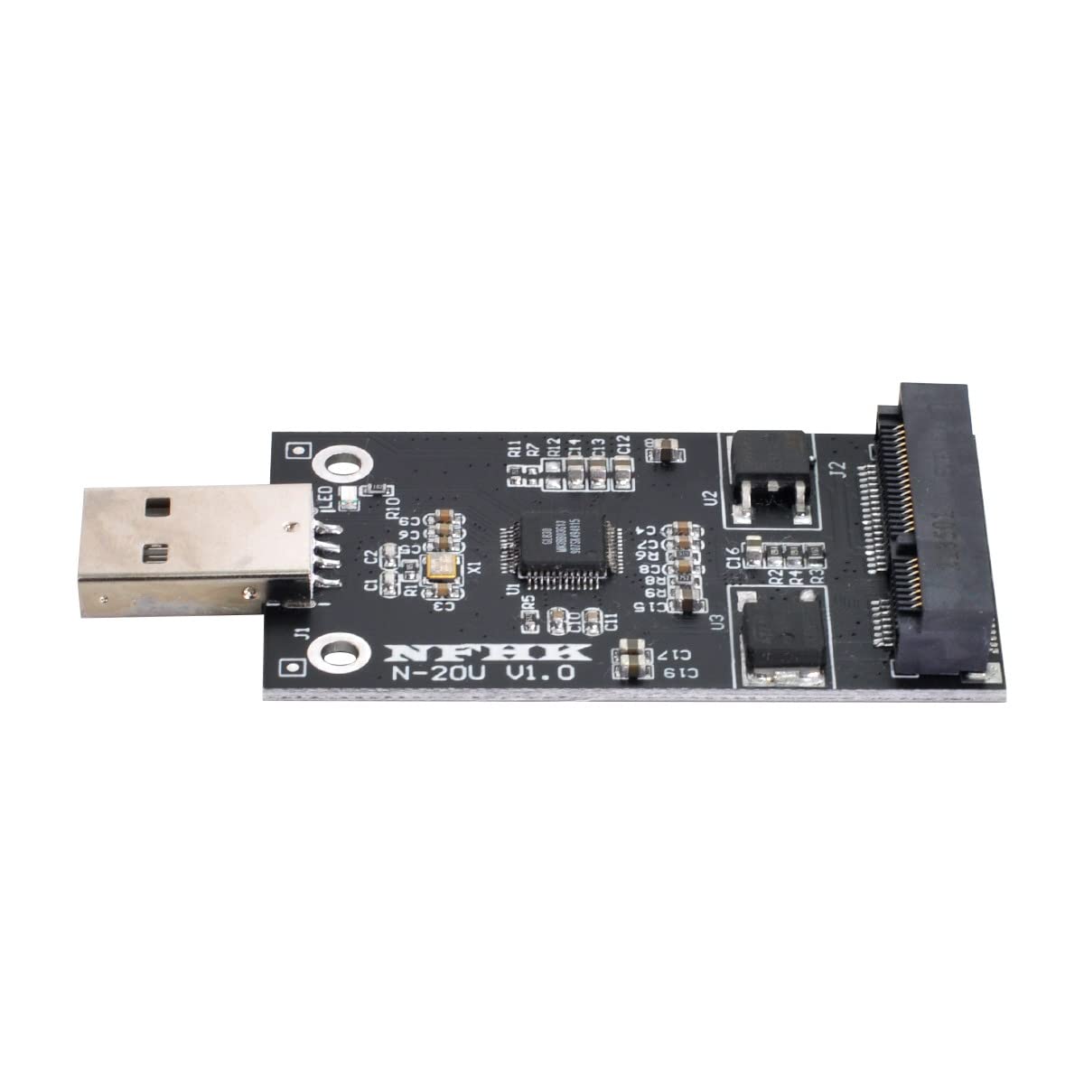 NFHK U2-008 Mini PCI-E mSATA to USB 2.0 External SSD PCBA Conveter Adapter Pen Driver Card without Case