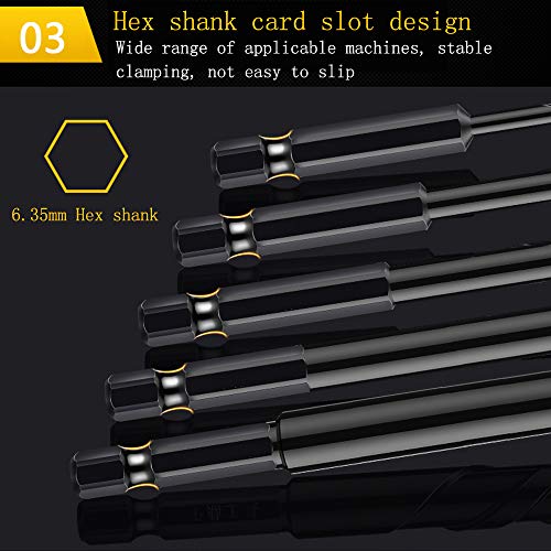 【 2019 New Design】8PC Concrete Drill Bit Set, Mgtgbao Masonry Drill Bits For Tile,Brick, Plastic and Wood,Tungsten Carbide Tip Best for Wall Mirror and Ceramic Tile on Concrete and Brick Wall (6-12mm) - Thumbnail 3