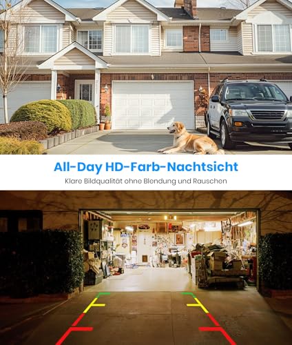 AUTO-VOX Wireless Reversing Camera Set: 5 Inch HD Monitor, 30 Minutes Mounting, Stable Digital Signal, Supports 2 Cameras & Colour Night Vision, Rear View Camera for Car, Pickup, SUV, Van