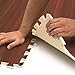 Sorbus 48Sq. Ft. Wood Grain Floor Tiles Foam Mat EVA Interlocking Mats Tile 3/8-Inch Thick Flooring Wood Puzzle Exercise Mats w/Borders - Home Playroom Basement, Apartment, Trade Show, Baby, Dance