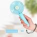 Anpress Handheld Fan, Air Cooling Personal Fan USB/18650 Rechargable Battery Operated Fan with Adjustable Stepless Speeds for Home Office & Indoor Outdoor Activities (Blue)