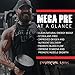 Primeval Labs Mega Pre, Intense Pre-Workout Formula, Increased Nitric Oxide Production, Enhanced Blood Flow, Greater Stamina and Performance, Muscle Growth, Rainbow Sherbert, 20/40 Servings