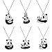 PinkSheep Mother's Love Panda Bear Pendant Necklace, 6 PCS, Love Gifts
