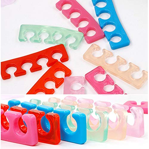 TXIN 8 Pieces Toe Pedicure Separators Flexible Soft Finger Separator Dividers for Nail Polishing Manicure