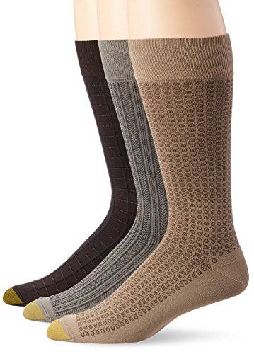 Gold Toe Men's Microfiber Fashion Socks (3 Pack), Winter Khaki/sahara/brown, 13-15 [Shoes size 12-16]