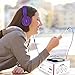 Besom i36 Wired Headphones for Kids Girls Boys Teens Adults Stereo Foldable On-Ear Headset with Microphone 3.5mm Jack for iPad iPhone Kindle Mp3/4 Tablet School Airplane Gift(Purple/Pink)