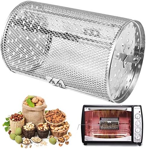 SALAMOPH Stainless Steel Oven Rotisserie Grill Roaster Drum Roast Basket Roaster Drum Basket Baking Fit for Coffee Beans Peanut BBQ