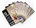 UART Sanded Pastel Paper Sheets for Pastel, Colored Pencil & Charcoal, Trial Pack, 7 Grits, 6