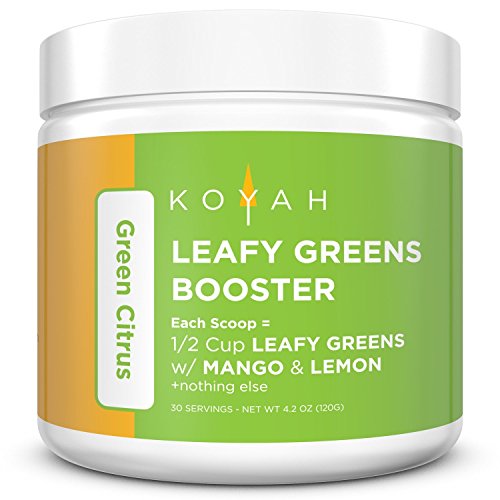 image for KOYAH - Organic Leafy Greens Booster Powder - Green Citrus: 1 Scoop = 