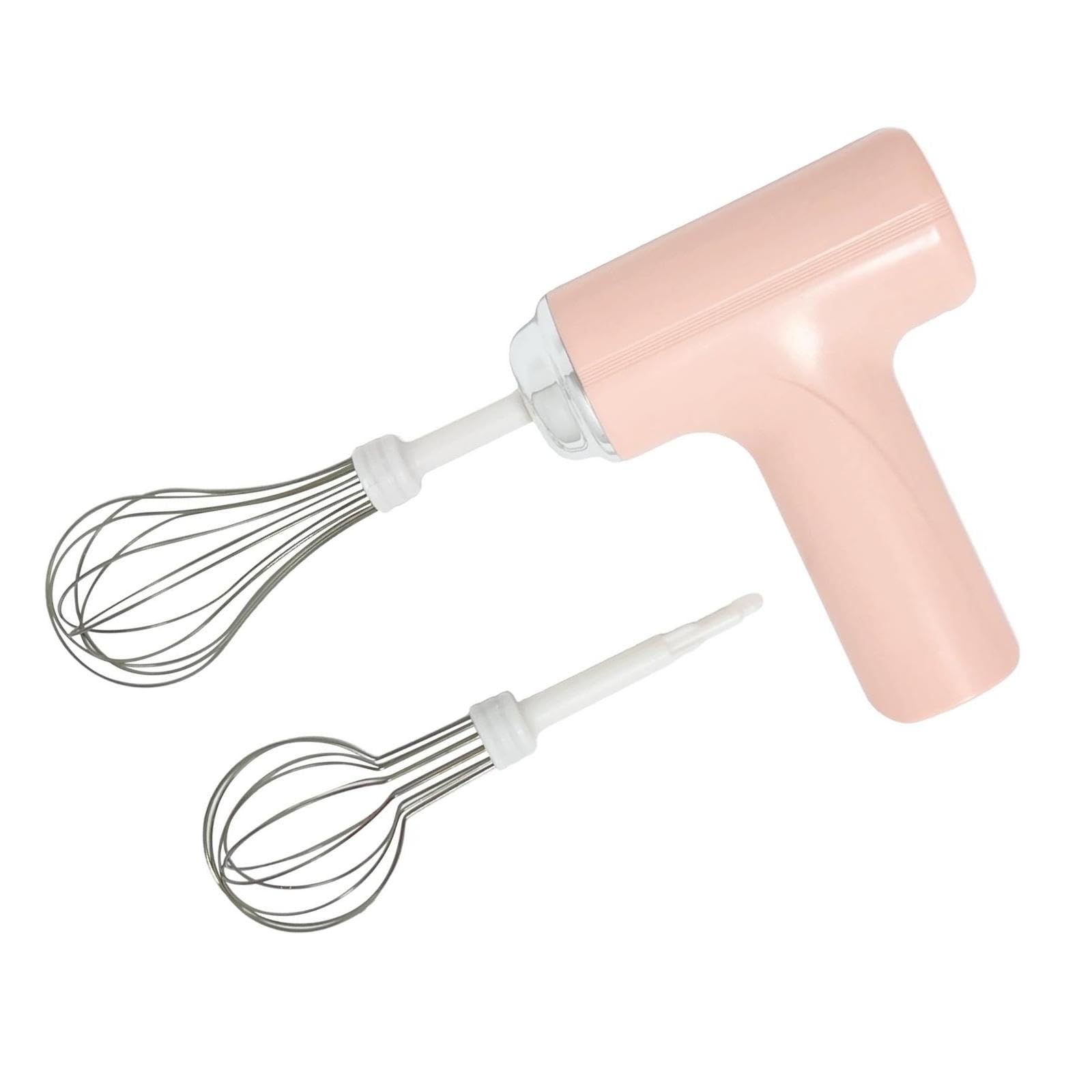 Photo 1 of CHIDOYII Cordless Hand Mixer, One Touch Off Handheld Electric Whisk with 3 Speed Modes, Hand Held Egg Beater with 2 Detachable Stir Whisks (Pink)