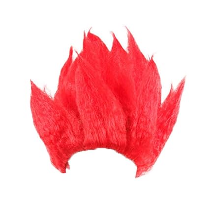Gold Schwarz Blau Rot Braun Anime Dragon Ball Goku Cosplay Perücke Dragonball Z Goldenes Haar,Flamme Berg Perücke Halloween K