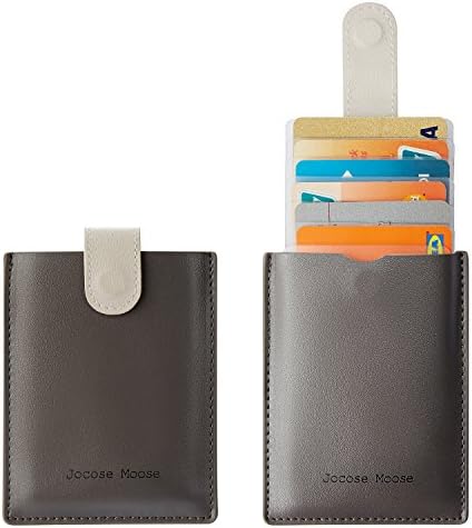 RFID Minimalist Slim Leather Wallets - Credit Card Holder Wallet for Men Women