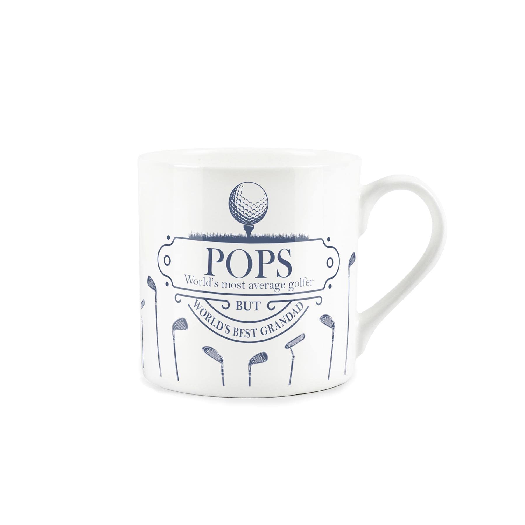 Purely Home Bad Golfer Joke Mug for Fathers Day - Pops Grandad - Fine Bone China White Coffee Tea Present Fathers Day Gift