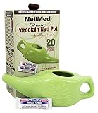 NeilMed Pharmaceuticals - Classic Porcelain Neti Pot with 20 Premixed Packets - 240 ml.