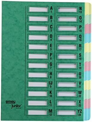 Emey Junior Separator File 24 Compartments Green
