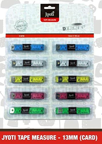 Tape Measure (13mm Width, Multi Color) - 3 Pcs