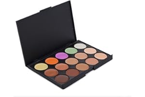 15 Colors Hydrating Cream Concealer Palette, Pure Vie Long Lasting Full Coverage Correcting Concealer Palette Foundation Camouflage Makeup Contour Kit for Conceals Corrects Dark Circles Acne Blemish#3