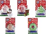 Christmas PlushCraft Ornament Craft Kits 5 Pack Bundle with Snowman, Reindeer, Wreath, Stocking and Tree