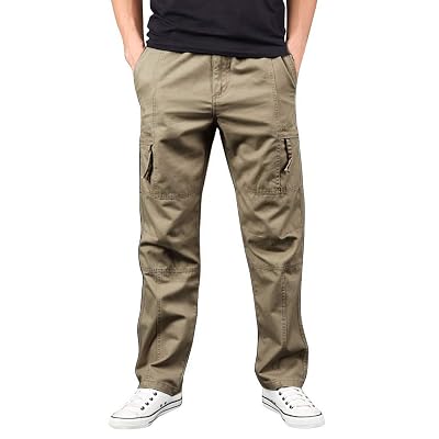 New Mens Casual Pants,Outdoor Multi-Pocket Overalls Straight Outdoor Workwear Sports Pants