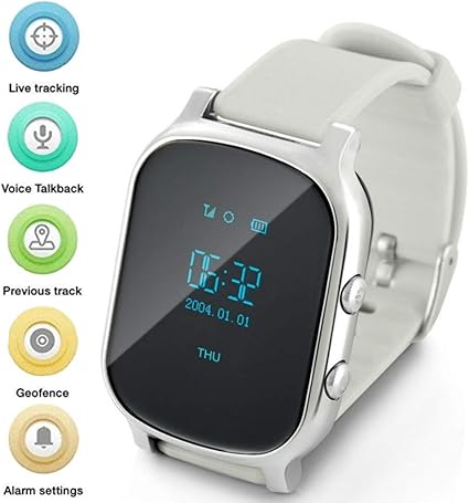 Gps Watch For Kids Seniors, Smart Watch Phone Gps Tracker With Anti Lost SOS Call Location Finder Pedometer GPS LBS Real Tracking On APP Support ...