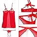 Angel Kiss Women's Sexy Lingerie for Women for Sex Best Nightwear Skirt and Thong Gift for Lover (Red)