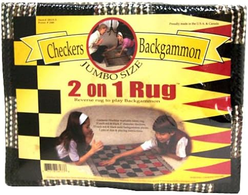 2-On-1 Rug Game - Checkers And Backgammon