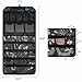 BAGSMART Double-sided Hanging Jewelry Organizer Roll for Earrings, Necklaces, Rings, Blue