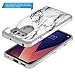 Rosebono for LG V30 Case, LG V30 Plus Case, Hybrid Dual Layer Shockproof Hard Cover Graphic Fashion Cute Colorful Silicone Skin for LG V30 / LG V30Plus (White Marble)