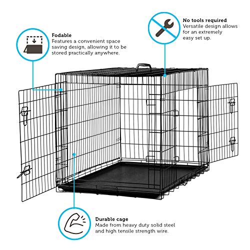 Dog Crates for Large Dogs Dog Crate 36" Pet Cage DoubleDoor Best for