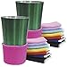 Terry Assorted Colors Beverage Drink Covers - Non Slip (Set of 16)