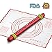 WahCaak Rolling Pin Fondant Kit - Adjustable Rolling Pin with Non-Stick Pastry Mat and 3 Removable Rings for Dough, Baking and Cookies, FDA Approved