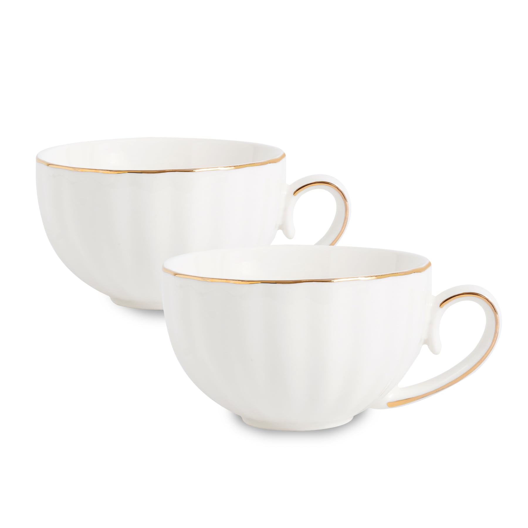 Photo 1 of Agyiuns Ceramic Espresso Cups Set of 2?5.1 oz Espresso Mugs with Handle,Porcelain Coffee Mugs, Modern Style cups for Latte, Cafe Mocha (White)