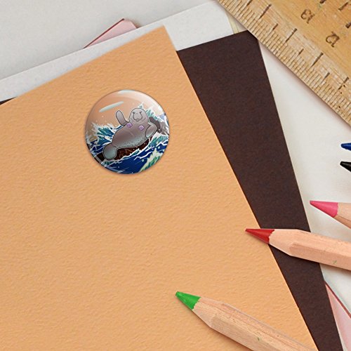 Waving Manatee Mermaid On Rocks And Waves Funny 1.0" Puffy Bubble Dome Scrapbooking Crafting Sticker Set