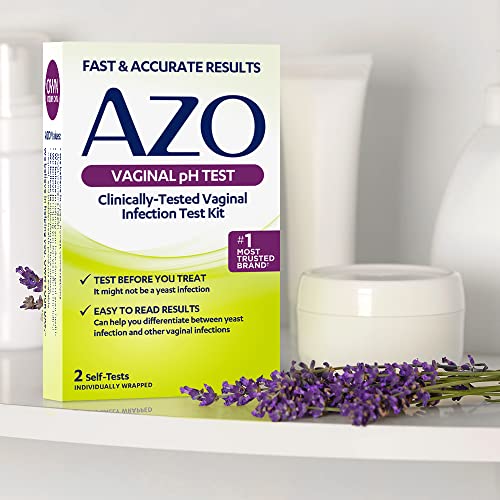 AZO VAGINAL PH TEST KIT, CLINICALLY-TESTED VAGINAL INFECTION TEST KIT, FSA/HSA ELIGIBLE, FAST & ACCURATE RESULTS, FROM THE #1 MOST TRUSTED URINARY HEALTH BRAND, 2 SELF-TESTS